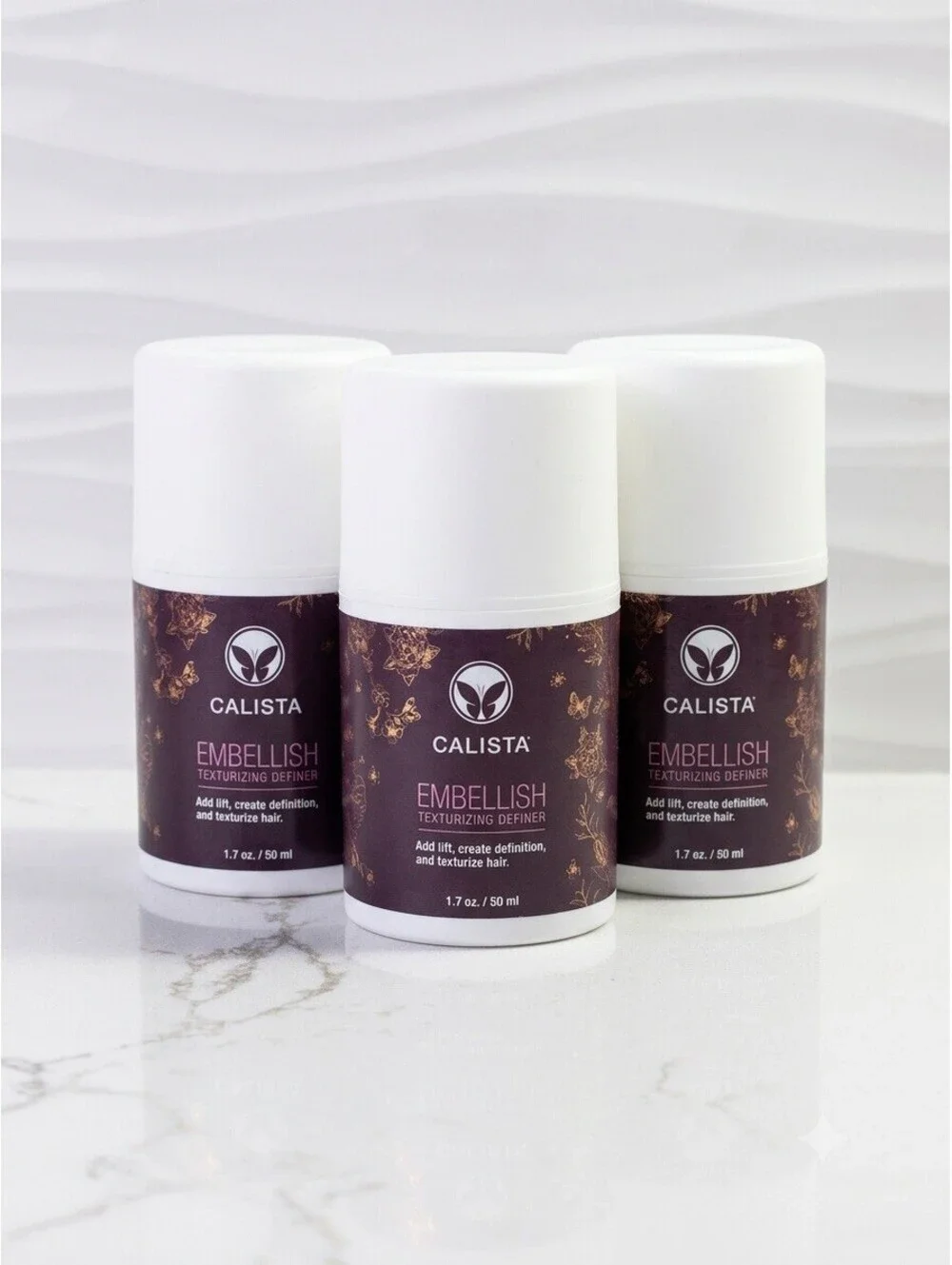 Calista Embellish Texturizing Definer  1.7 oz - Set Of 3 - New